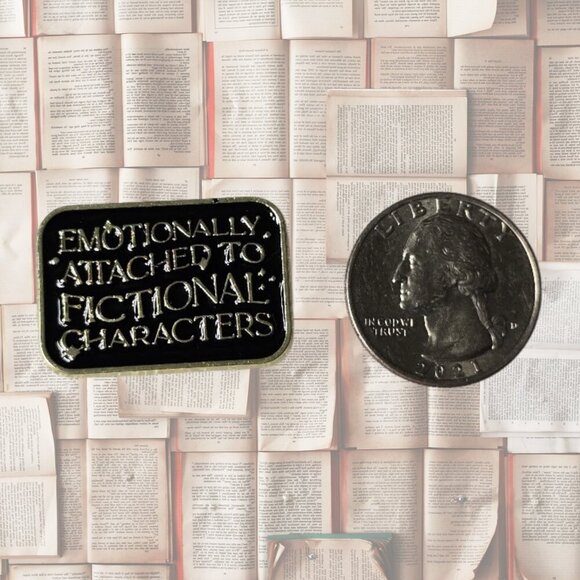 Emotional Attached to Fictional Characters Enamel Pin - Picture 2 of 3